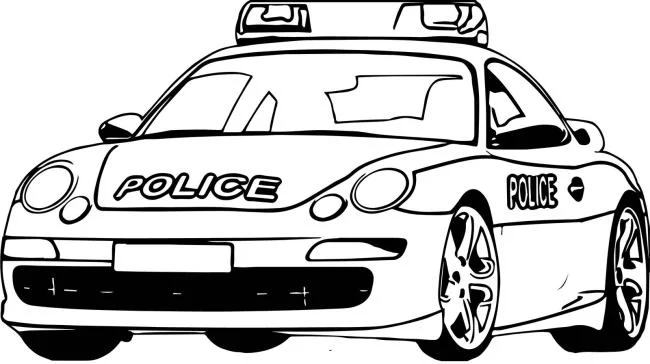 Macchina della polizia alla moda