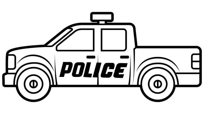 Auto della polizia fuoristrada