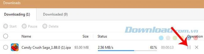 Details of downloading applications