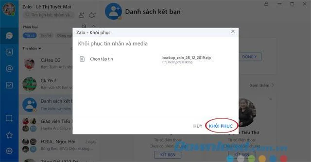 Click the Restore button