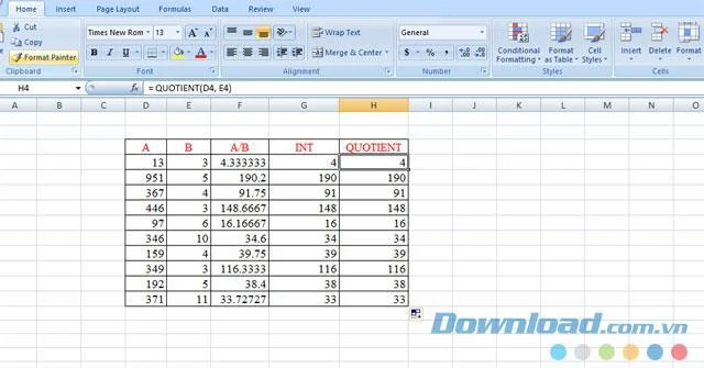 Cómo obtener la parte entera de un número en Excel
