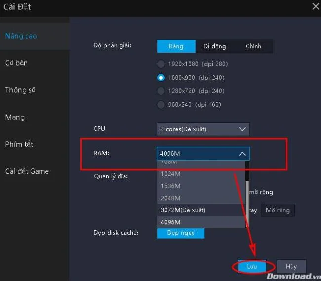 Cómo configurar CPU y RAM en el emulador LDPlayer