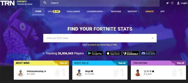 Manueller Fortnite Tracker