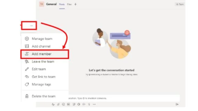 Go to the group and select Add member => Enter student's email => Add