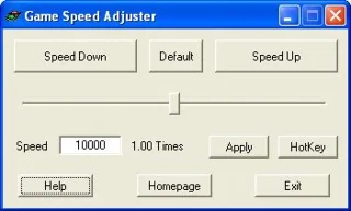 Ajustador de velocidad del juego: controla la velocidad del juego