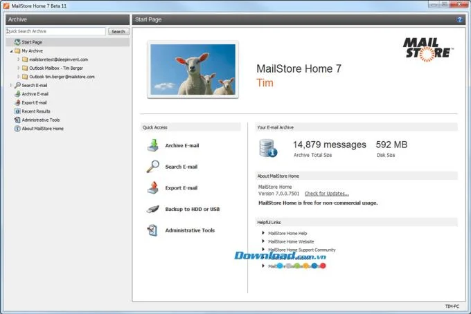 MailStore Home 10.0.0 - Archivado y copia de seguridad de correo electrónico gratuitos