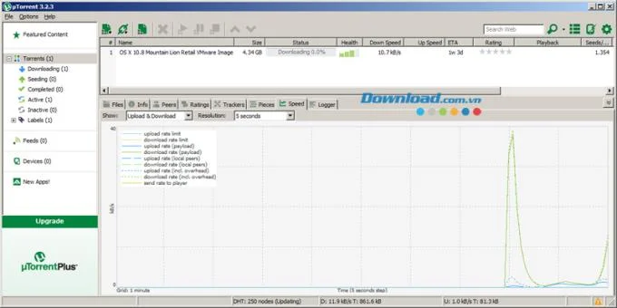 µTorrent Portable 3.5.5.45776 - Aplicación UTorrent ejecutándose directamente