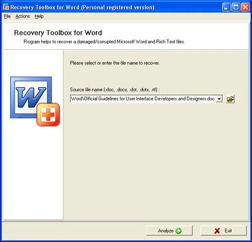 Recovery Toolbox for Word - Effective Data Recovery Software Recovery Toolbox for Word