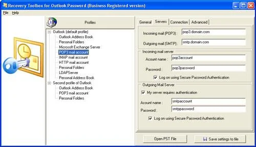 Wiederherstellungs-ToolBox für Outlook-Kennwort Wiederherstellungs-ToolBox für Outlook-Kennwort