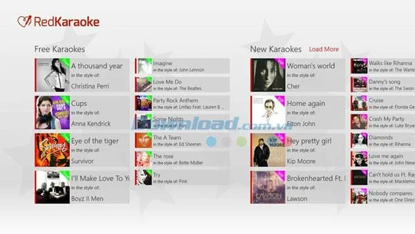 Red Karaoke for Windows 8/10 1.1.0.0 - Sing karaoke online on the computer