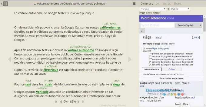 Dizionario di Readlang