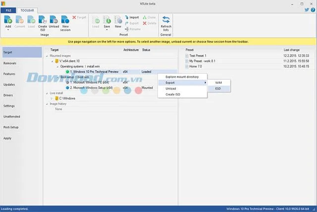 NTLite 1.9.1.8000 - Personalizar el archivo ISO de instalación de Windows