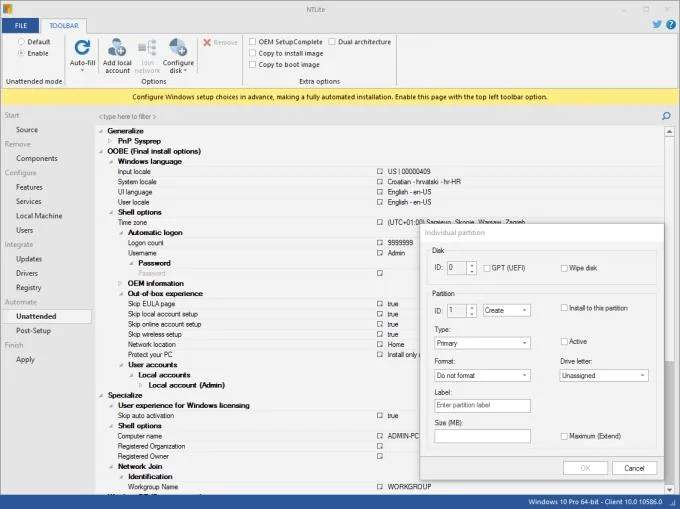 NTLite 1.9.1.8000 - Personalizar el archivo ISO de instalación de Windows