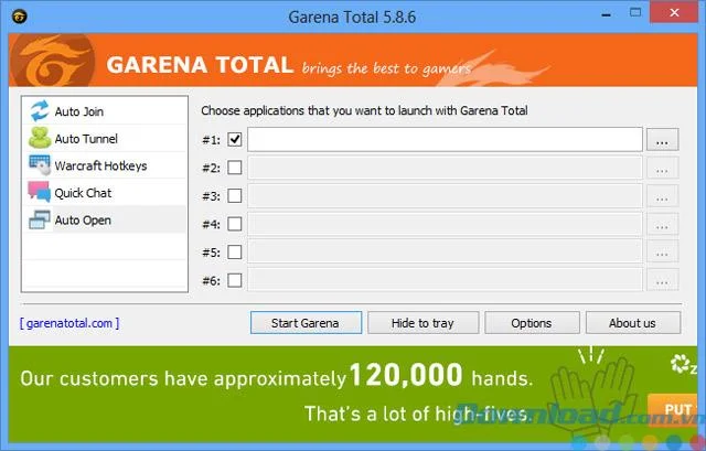 Garena Total 6.0 - Herramienta de soporte de juegos de Garena