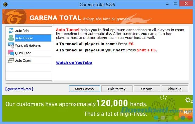 Garena Total 5.9.2 - Strumento di supporto del gioco Garena