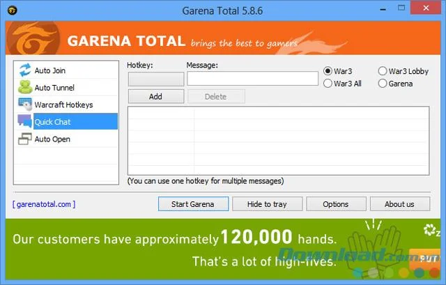Garena Total 5.9.2 - Strumento di supporto del gioco Garena