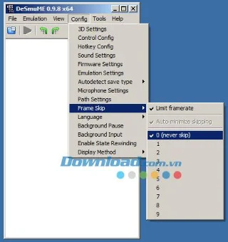 Frame Skip Configuration in DeSmuME