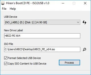 Hiren's BootCD PE Interface