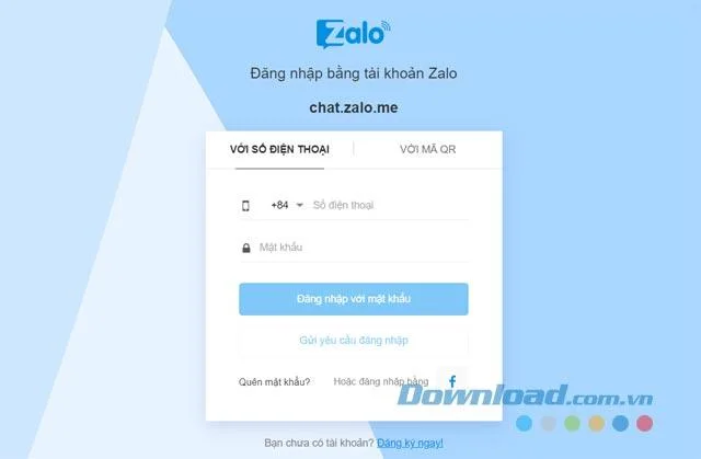 Iniciar sesión en Zalo Web