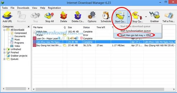 Internet DownloadManagerを使用してシャットダウンをスケジュールする方法