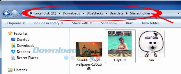 如何將照片，數據從您的計算機帶到BlueStacks