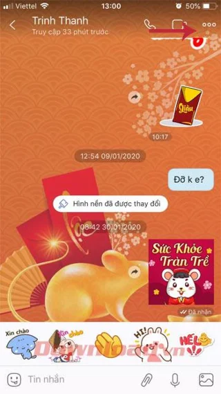 Cómo cambiar el fondo del chat en Zalo