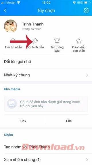 Cómo cambiar el fondo del chat en Zalo