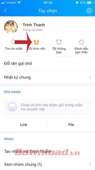 Cómo cambiar el fondo del chat en Zalo