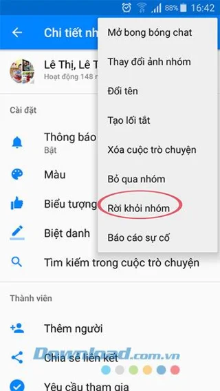 Cómo crear un grupo, dejar un grupo y eliminar un grupo en Messenger