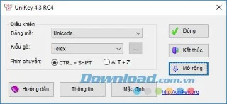 Windows 10, 8, 7, XP에 Unikey를 다운로드하여 설치하여 베트남어 입력