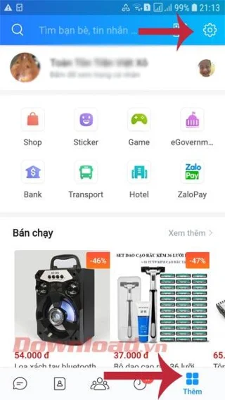 AndroidでのZaloアカウント削除