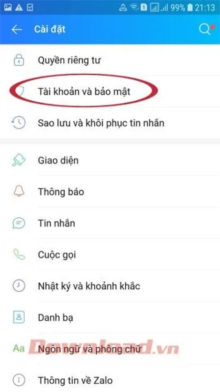 iPhoneでのZaloアカウント削除