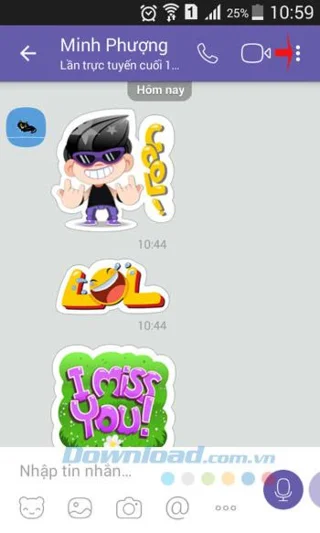 Bloquear contacto en Viber