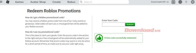 Full list of latest Roblox codes