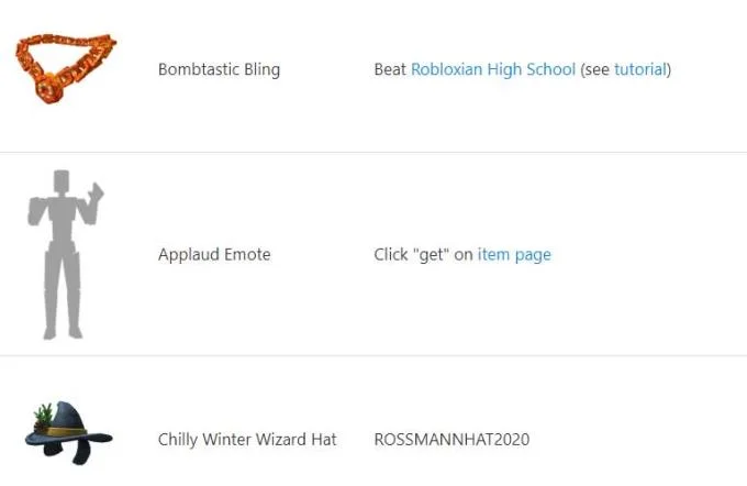 Full list of latest Roblox codes