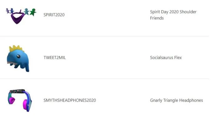 Full list of latest Roblox codes