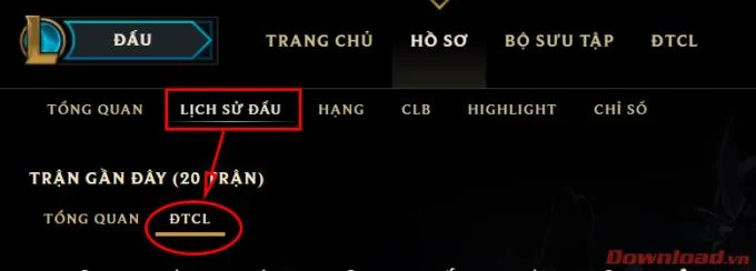 DTCL: instrucciones sobre cómo revisar el historial de partidos