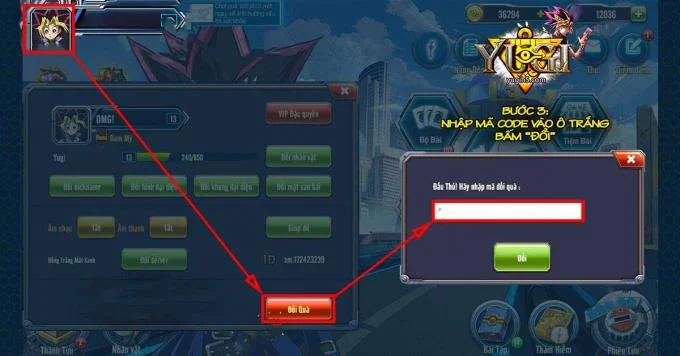 خلاصه کد هدیه و نحوه وارد کردن کد Yugi H5