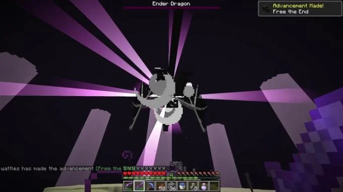 نحوه تخمگذاری تخمهای اژدها در Minecraft PE