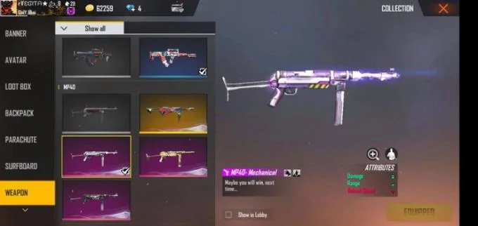 Free Fire: ¿Qué skin MP40 es el mejor?