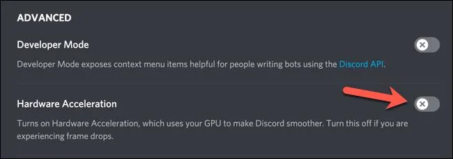 Cómo habilitar / deshabilitar la aceleración de hardware en Discord