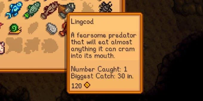 نحوه صید Lingcod در Stardew Valley