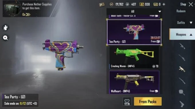لیست کامل پوسته های SMG در PUBG Mobile 2020