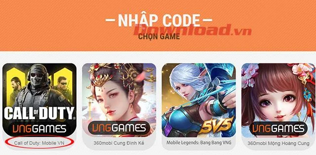 دستورالعمل های ورود به بازی Giftcode Call Of Duty: Mobile VN