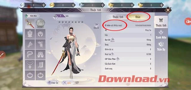 How to see the character ID in the game Perfect World VNG