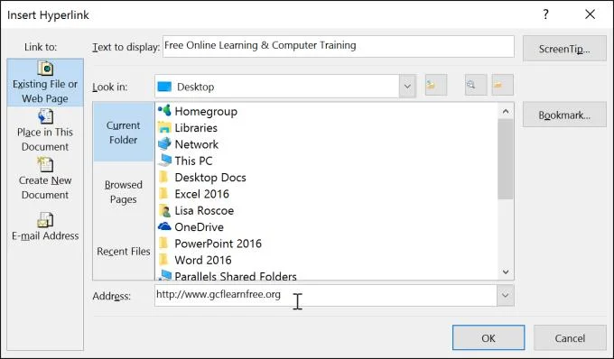 Learn PowerPoint - Lesson 28: How to insert links in Microsoft PowerPoint