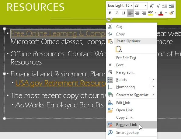 Learn PowerPoint - Lesson 28: How to insert links in Microsoft PowerPoint