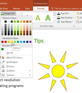 PowerPoint'i Öğrenin - Ders 15: PowerPoint'te Şekiller'e şekiller nasıl eklenir ve düzenlenir