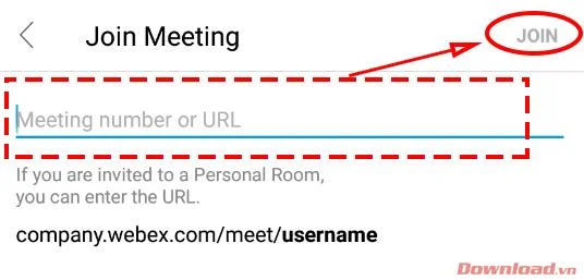 Instrucciones para registrarse y usar Webex Meeting en dispositivos móviles