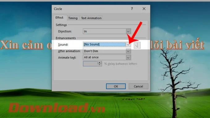 Instructions to create a clapping effect on PowerPoint